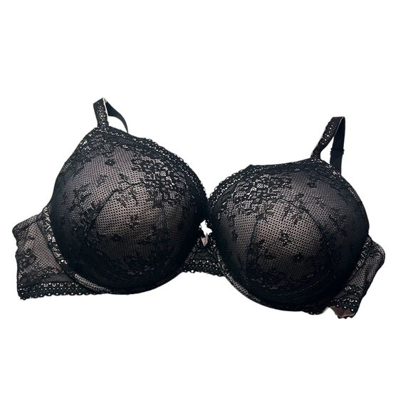 Torrid pink black lave lined bra 46DDD 46F - Picture 1 of 6